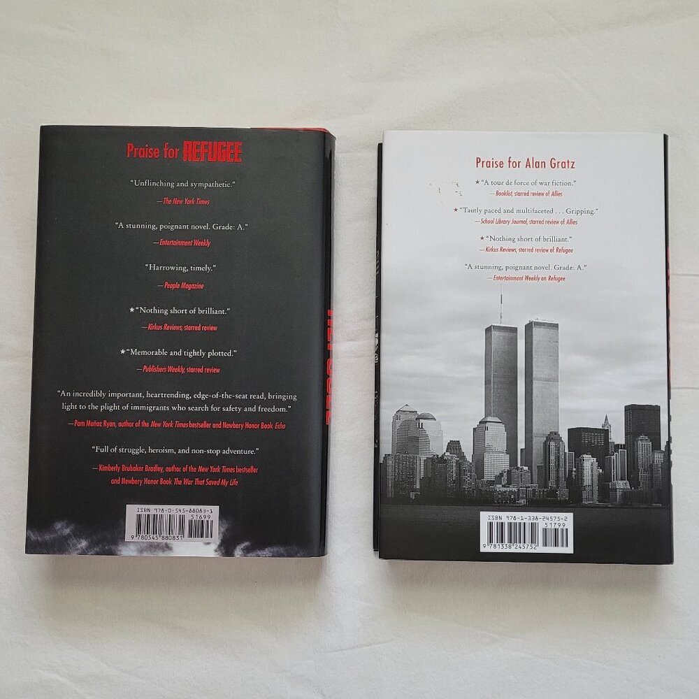 Alan Gratz Ground Zero And Refugee Hard Back Books - Picture 2 of 6